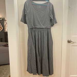Latched Mama - Classic Cotton - Striped Dress XL